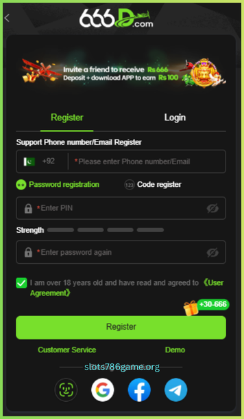 666D Game Register/Login
