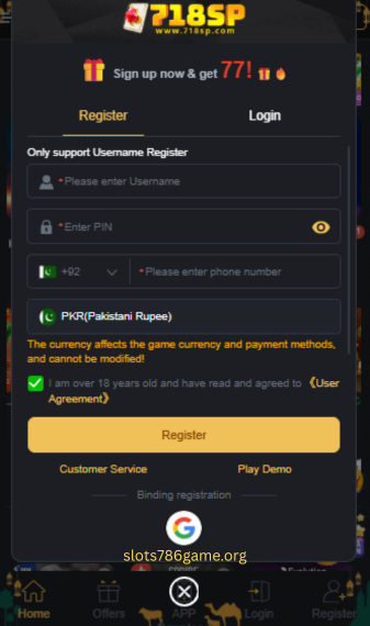 718SP Game Register/Game
