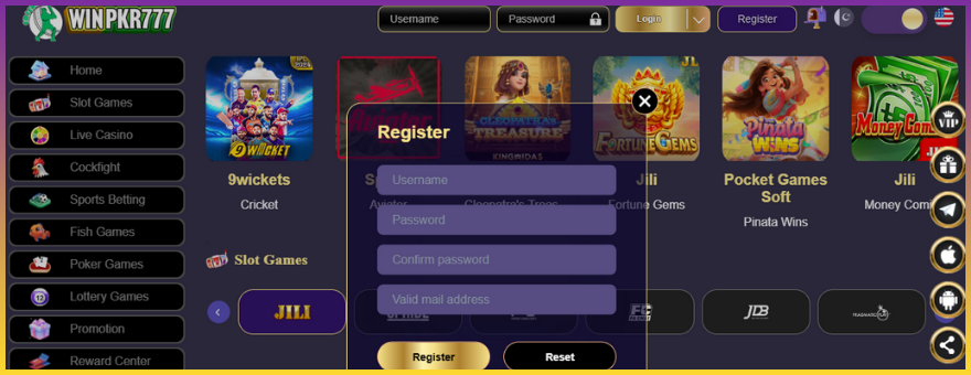 WINPKR777 Game
