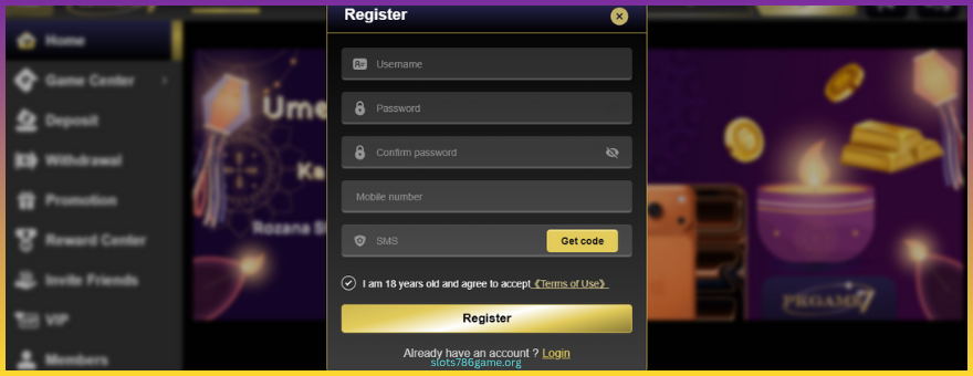 PKGame7 Apk Register/Login

