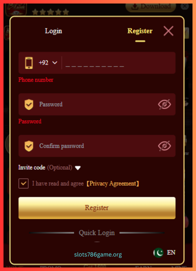A55 Game Register/Login
